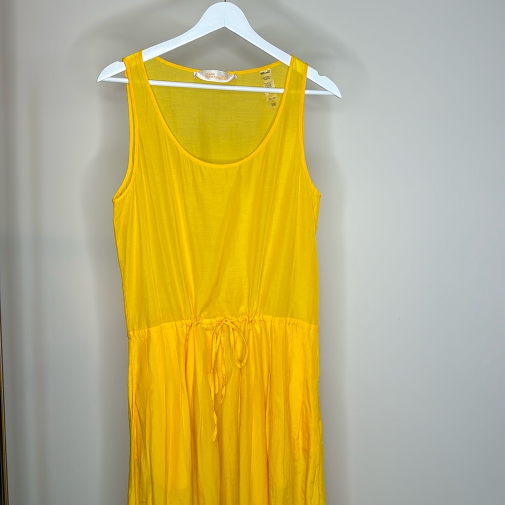 DVF Diane Von Furstenberg yellow dress women’s M paid $350